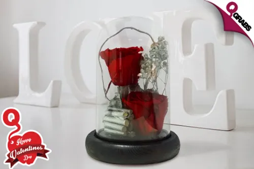 From QR99 Make Someone's Day with a Beautiful Bouquet of Roses & Exotic Fresh Flowers OR an Infinity Rose in a Glass Dome! (Up to QR300 Value)